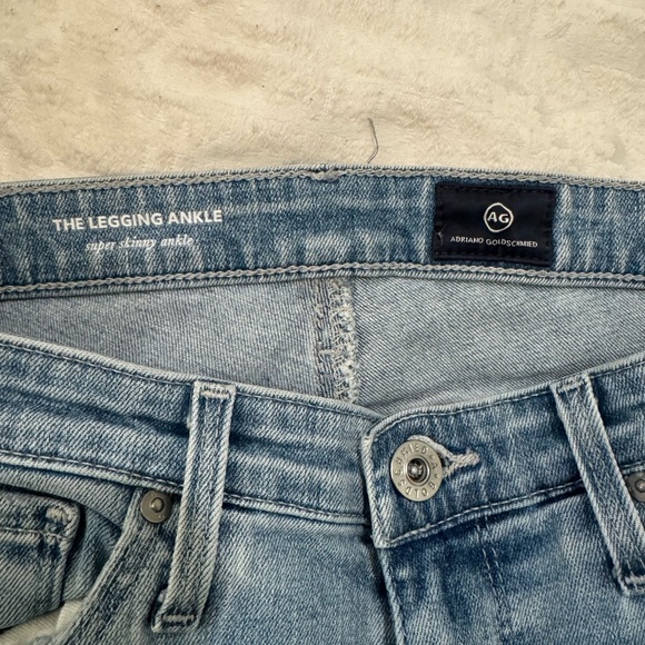 Adriano Goldschmied AG 26R Mid-Rise Legging skinny Ankle 27" Inseam Distressed - Picture 6 of 8